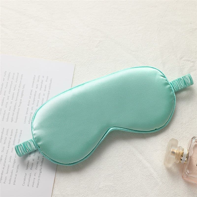 image-New double-sided imitation silk sleep eye mask shading elastic strap travel eye mask summer breathable beauty eye mask