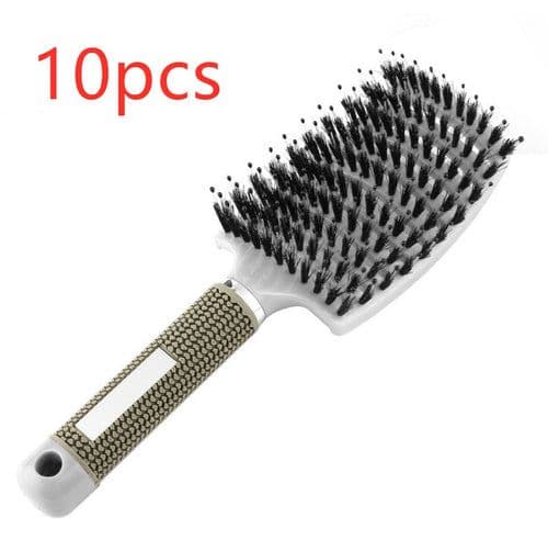image-Bristle Hair Brush - Detangler Massage Comb
