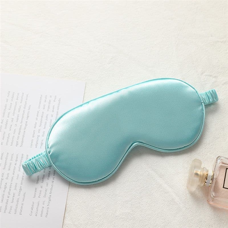 image-New double-sided imitation silk sleep eye mask shading elastic strap travel eye mask summer breathable beauty eye mask