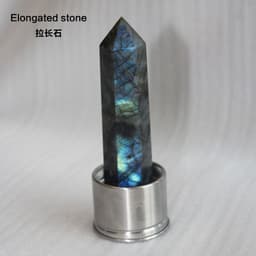 image-Natural Crystal Column Stone Quartz of Various Materials Magic wand heals energy stone point water cup bottel Ornament replace