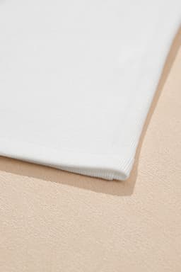 image-Contrast Ricrac Floral Sleeve Top - White (57 characters)