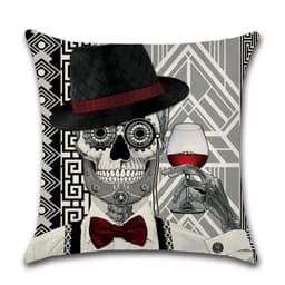 image-Cushion Cover Halloween - Skull Mister