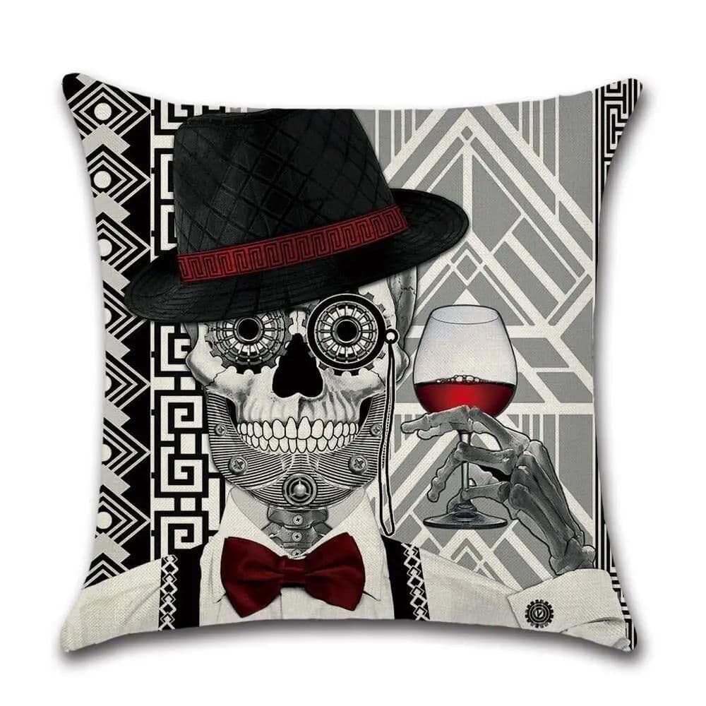 image-Cushion Cover Halloween - Skull Mister