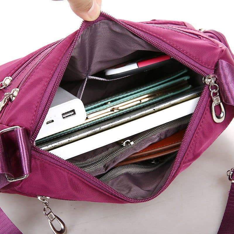 image-Women's Shoulder Bag Nylon Purple Fashion Casual