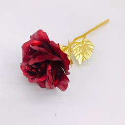 image-24K Luminous Color Gold Rose Flower Set