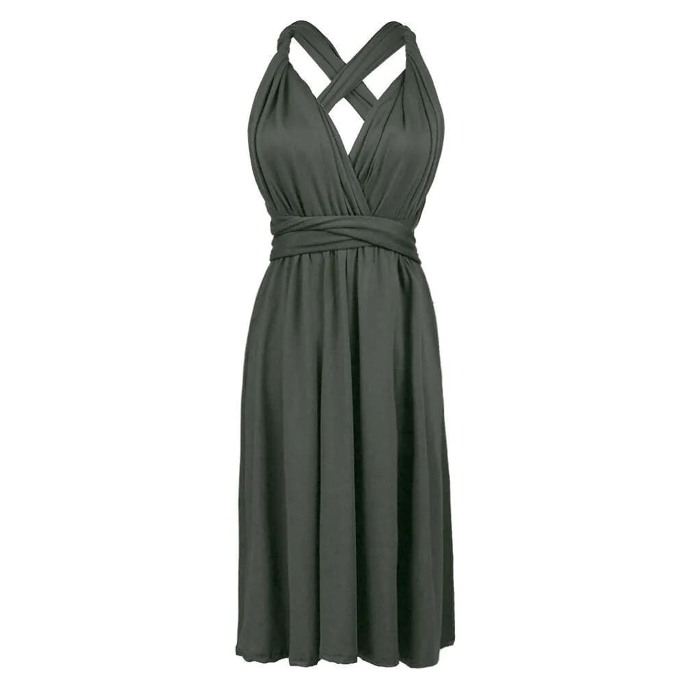 image-Women's Strappy Backless Skirt - Multi-Wear 2023 Summer Dress