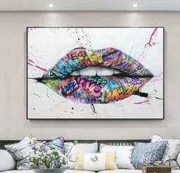 image-Postmodern abstract black yellow line canvas painting core wish AliExpress hot style painting core living room decoration painting