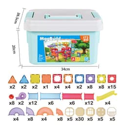image-Magnetic Sheet Building Block Designer Magnet Maze Race Run Ball Marble Track Funnel Slide Brick Education DIY Toys For Children