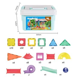 image-Magnetic Sheet Building Block Designer Magnet Maze Race Run Ball Marble Track Funnel Slide Brick Education DIY Toys For Children