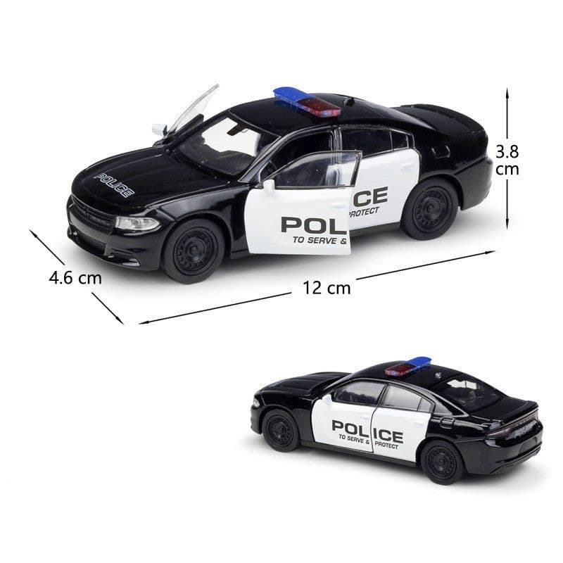 image-Police Car Alloy Car Model Children's Toy Puzzle