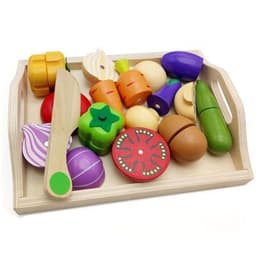 image-Wooden Children's Educational Early Education Toys Simulation Fruits Cut To See Vegetables