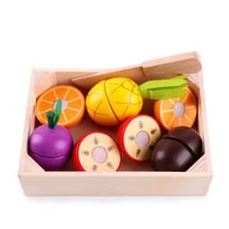 image-Wooden Children's Educational Early Education Toys Simulation Fruits Cut To See Vegetables