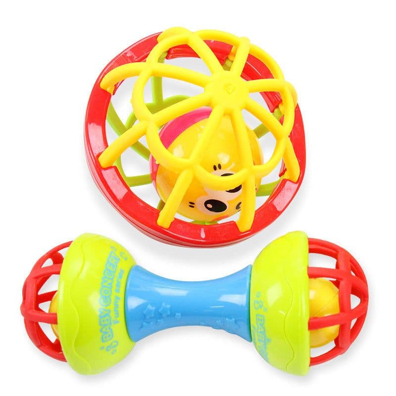 image-Baby Toy Hand Rattle Soft Rubber Ball Children Bell