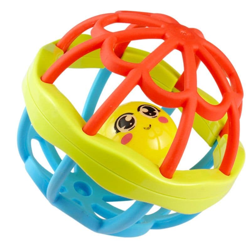image-Baby Toy Hand Rattle Soft Rubber Ball Children Bell