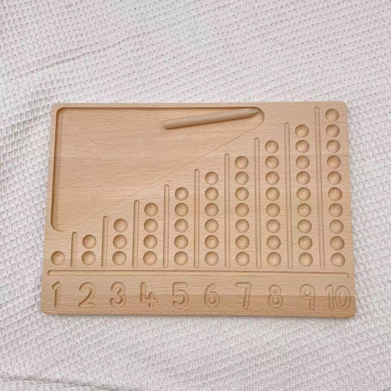 image-Montessori Log Counting Board Description Teaching Aid