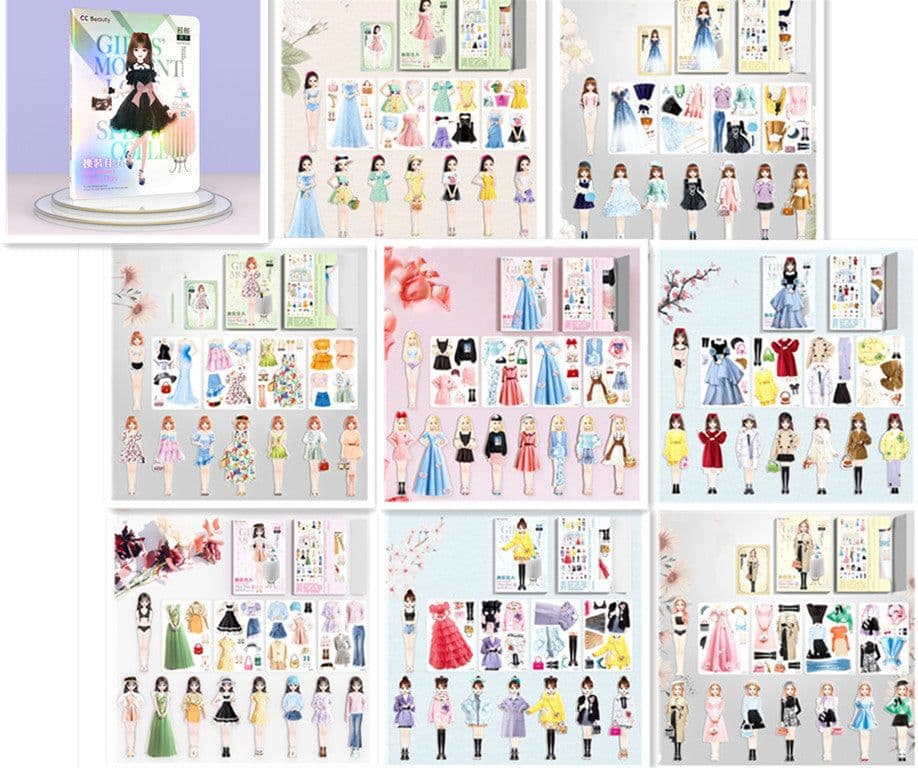 image-Magnetic Dressing Stickers Baby Clothing Stickers Book Toys