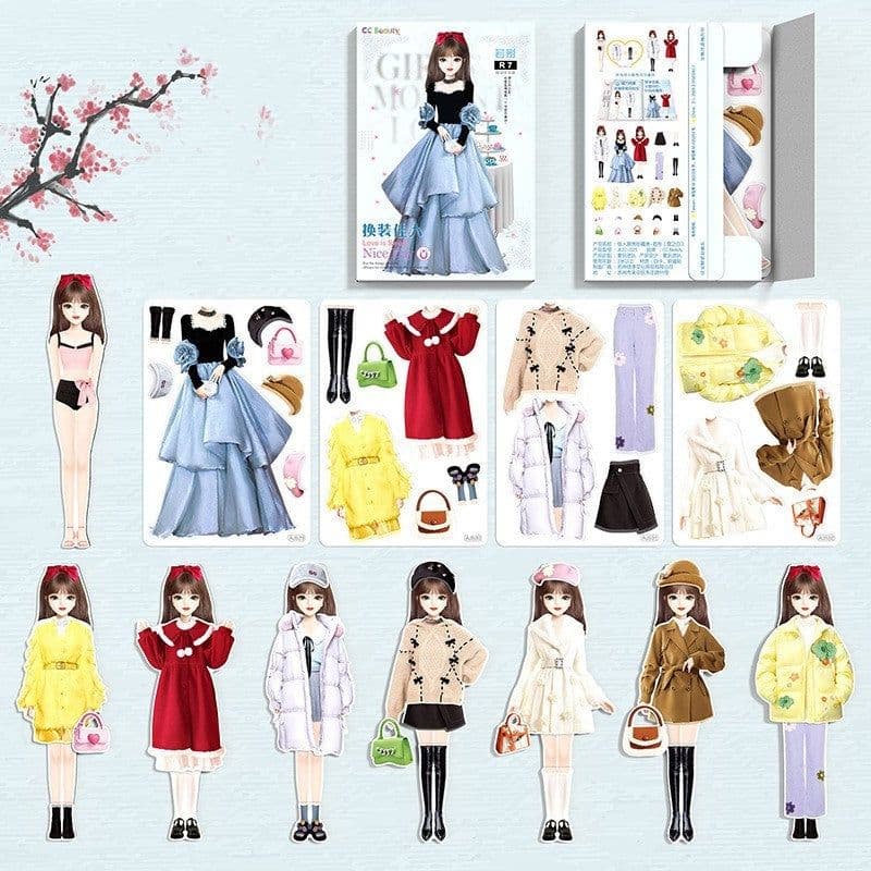 image-Magnetic Dressing Stickers Baby Clothing Stickers Book Toys