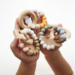image-Spot Wholesale Baby Teether Bracelet Food Grade Silicone Baby Soothing Molars