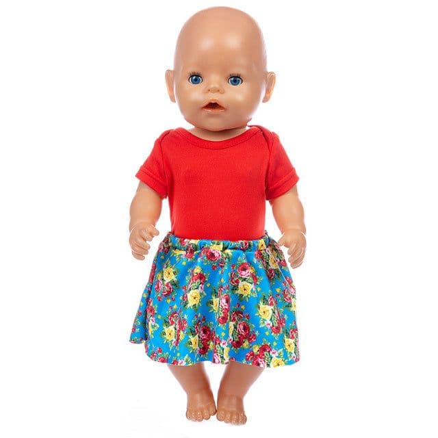 image-Baby Fit 18 inch 43cm Baby Doll Clothes Accessories Red