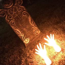 image-Horror Ghost Hand Ornament Glowing Hand Statue Creative Halloween Props For Home Garden Courtyard Decoration