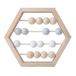 image-Hexagonal Wooden Abacus Beads Early Childhood Education Toys