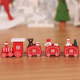 image-Wooden Train Children Kindergarten Holiday Christmas Gifts