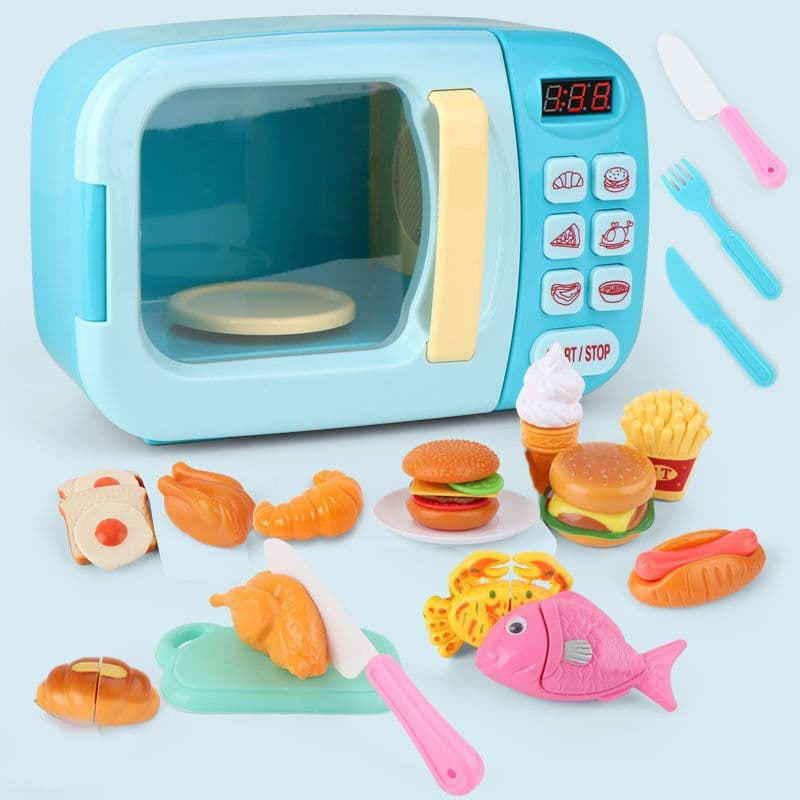 image-Simulation kitchen electric microwave toy