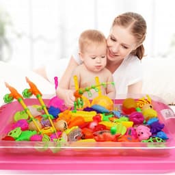 image-Baby Bathing, Playing And Fishing Toy Set