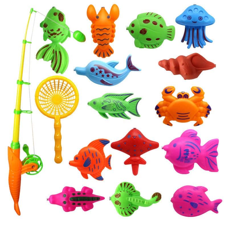 image-Baby Bathing, Playing And Fishing Toy Set