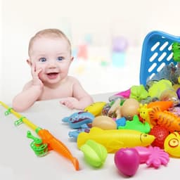 image-Baby Bathing, Playing And Fishing Toy Set
