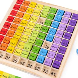 image-Wooden Ninety-nine Multiplication Table Building Blocks Educational Toys