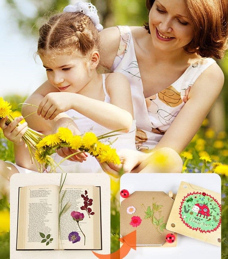 image-Children's Handmade Knurling Tool Herbarium Outdoor Collection Leaves And Flowers Handmade Tools