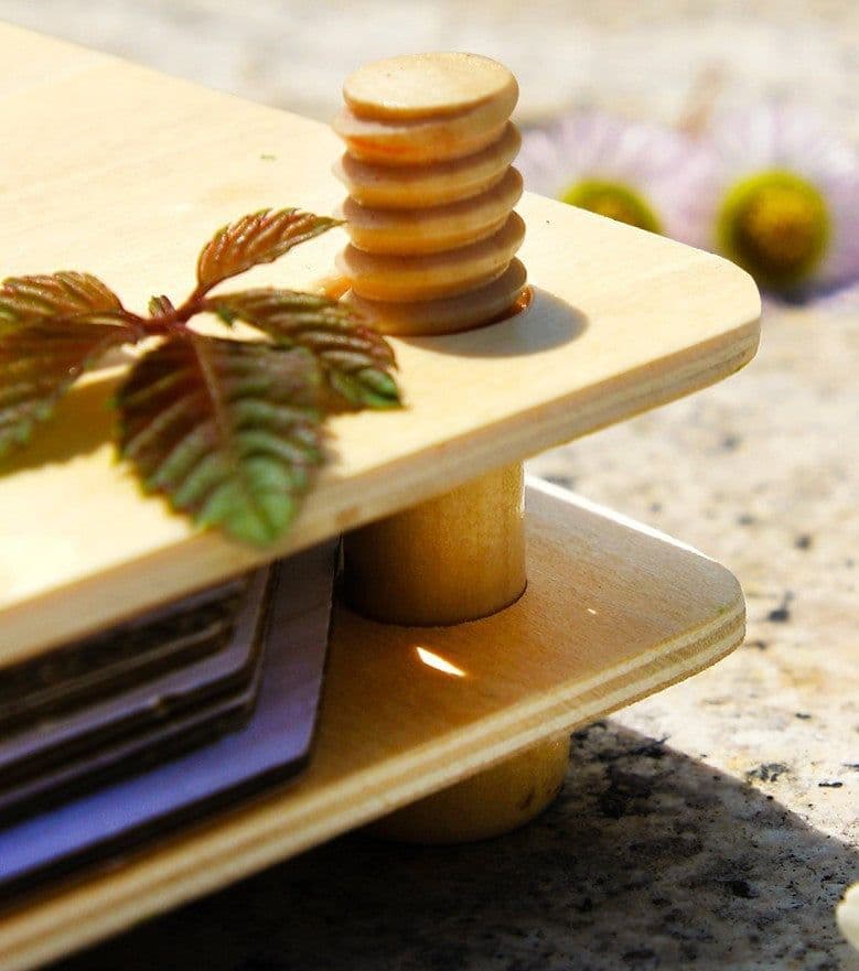 image-Children's Handmade Knurling Tool Herbarium Outdoor Collection Leaves And Flowers Handmade Tools