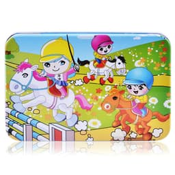 image-Childre Wooden 60 Piece Iron Box Wooden Puzzle
