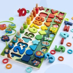 image-Children'S Magnetic Fishing Toys Intelligence Development Digital Assembly Building Blocks Enlightenment Early Education