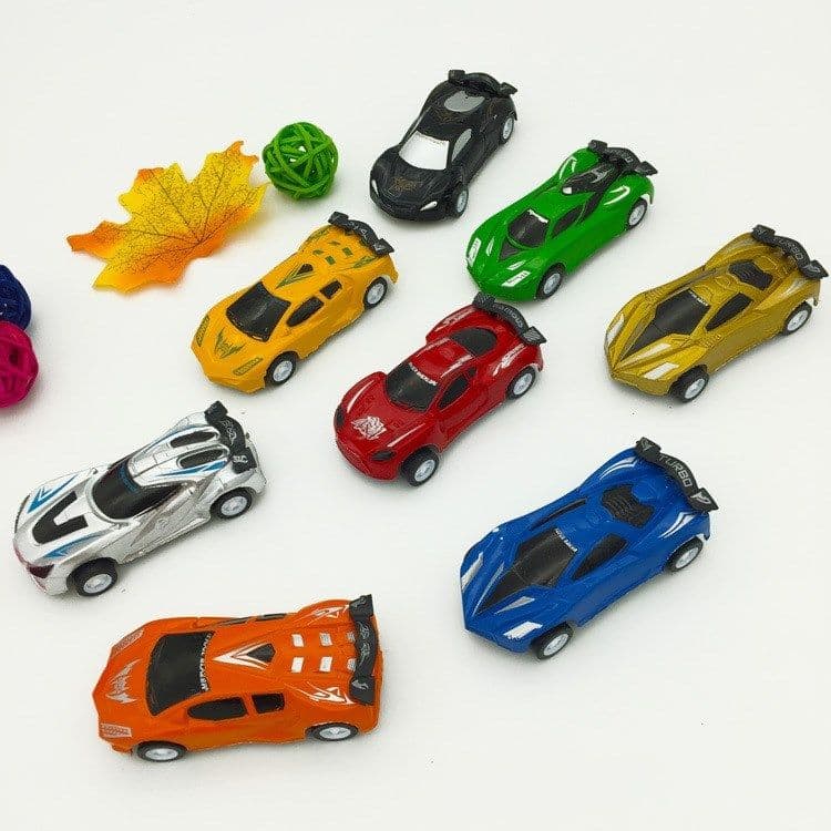 image-Pull Back Car Model Plastic Car Sports Car Educational Toy