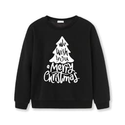 image-New Kids' Sweater Jacket Long-sleeved Round Collar Overpull Christmas Holiday Cartoon Christmas Tree Children's Clothing Autumn And Winter Clothing