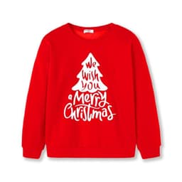 image-New Kids' Sweater Jacket Long-sleeved Round Collar Overpull Christmas Holiday Cartoon Christmas Tree Children's Clothing Autumn And Winter Clothing