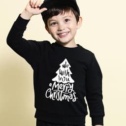 image-New Kids' Sweater Jacket Long-sleeved Round Collar Overpull Christmas Holiday Cartoon Christmas Tree Children's Clothing Autumn And Winter Clothing