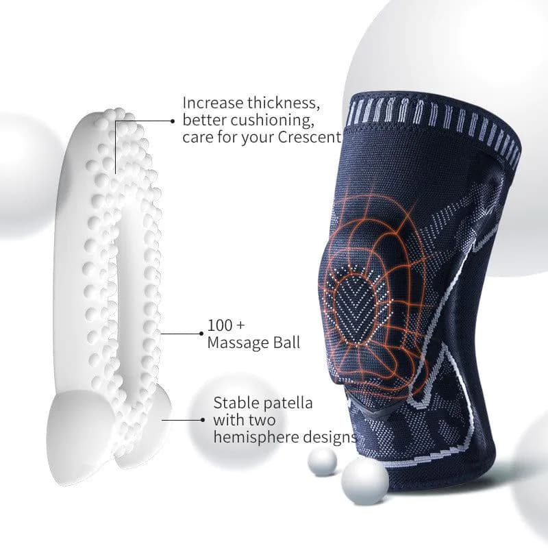 image-TMT Knitted Silicone Anti-collision Sports Knee Pads