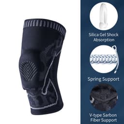 image-TMT Knitted Silicone Anti-collision Sports Knee Pads