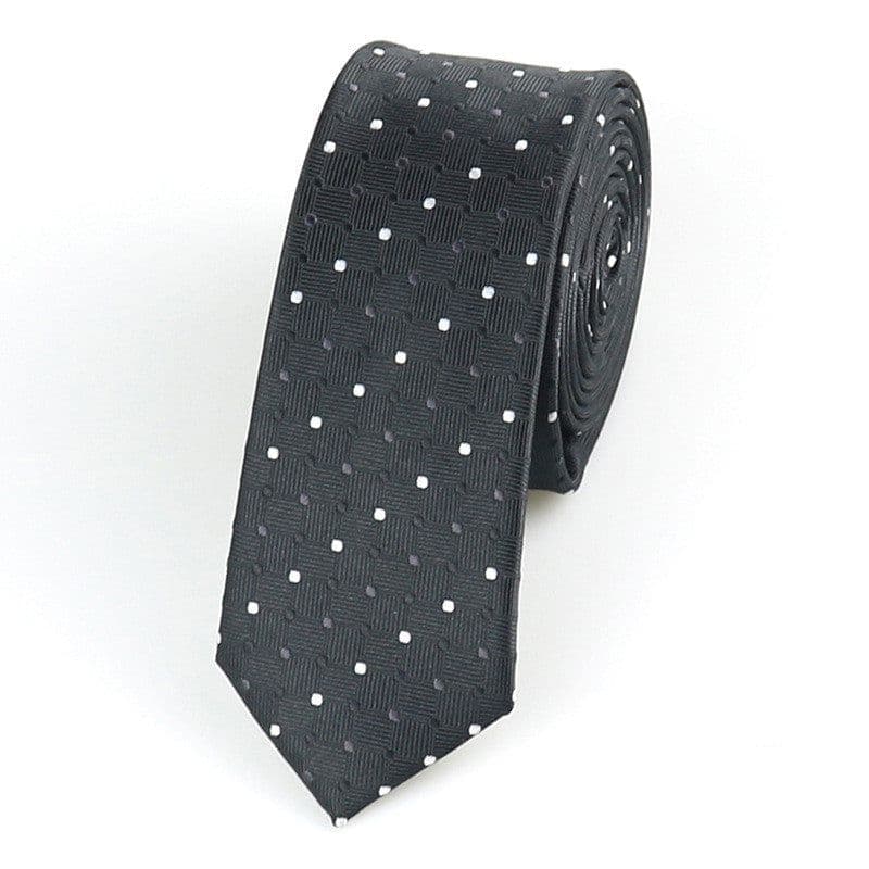 image-Formal Wear Korean Style Wedding Groom Best Man Casual Accessories Striped Dot Retro 5cm Glossy Hand Tie For Men