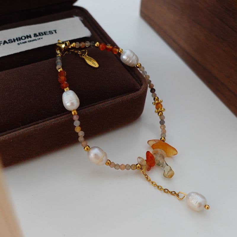 image-Natural Stone Pearl Necklace French Style