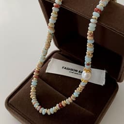 image-Natural Stone Pearl Necklace French Style