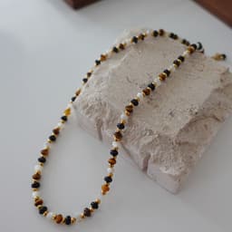 image-Natural Stone Pearl Necklace French Style