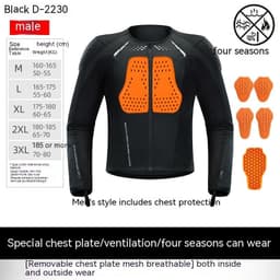 image-Tension Motorcycle Drop-resistant Protective Gear Summer Breathable Men And Women Cycling Clothing