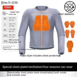 image-Tension Motorcycle Drop-resistant Protective Gear Summer Breathable Men And Women Cycling Clothing