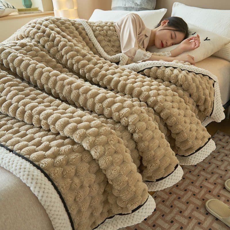 image-Coral Flannel Winter Thicken Thermal Cover Blanket