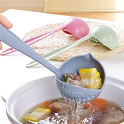 image-Hot Pot Dinnerware Porridge Soup Spoon With Filter Skimmer Kitchen