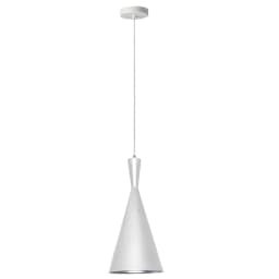 image-1LT Incan Pendant White,Silver Pebbled Interior